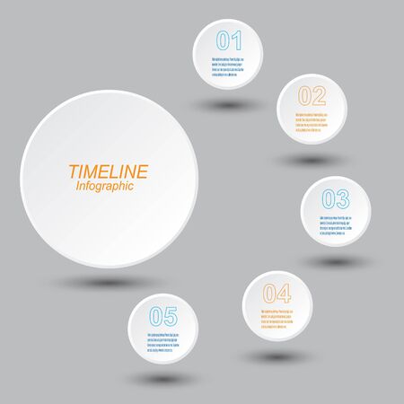 Timeline to display your data with Info graphic elements. Ideal for information, statistic data display.のイラスト素材