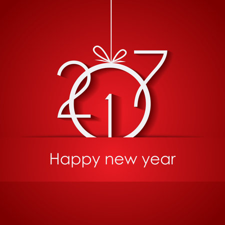 2017 Happy New Year background for invitations, festive posters.のイラスト素材