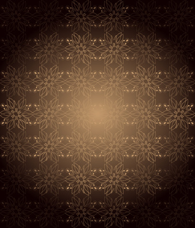 Seamlessly Wallpaper with dark brown color tones.のイラスト素材