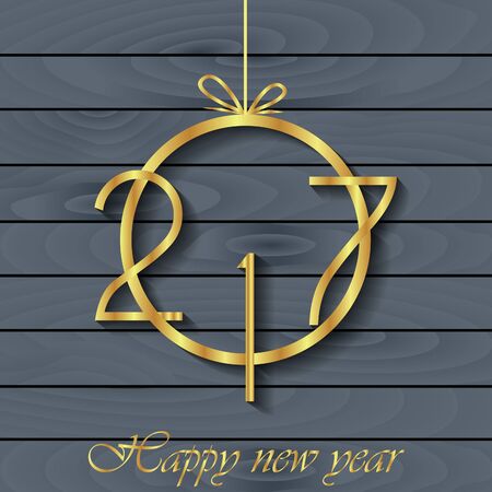 2017 Happy New Year background for invitations, festive posters.のイラスト素材