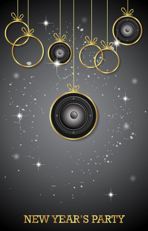 2017 Happy New Year Background for your Christmas Club , festival, event , posters.のイラスト素材