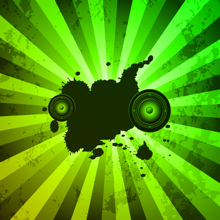 Club party flayer for music event or  poster. Retro vintage style with a lot of grunge element.のイラスト素材