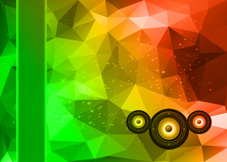Disco club flayer with colorful elements. Ideal for poster and music background.のイラスト素材