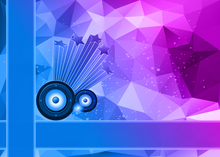 Disco club flayer with colorful elements. Ideal for poster and music background.のイラスト素材