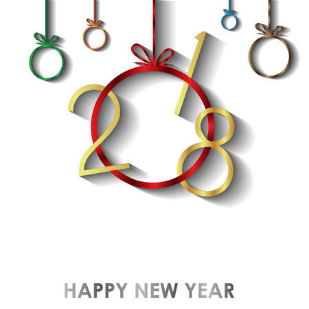 2018 Happy New Year background.のイラスト素材