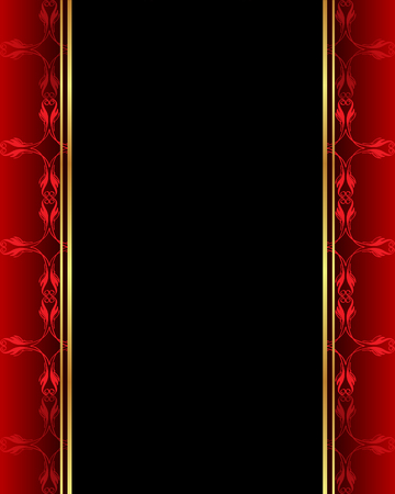 Elegant wallpaper with golden fine decoration and place for your text.  Layout with space for classic invitation, flayer or cards.のイラスト素材