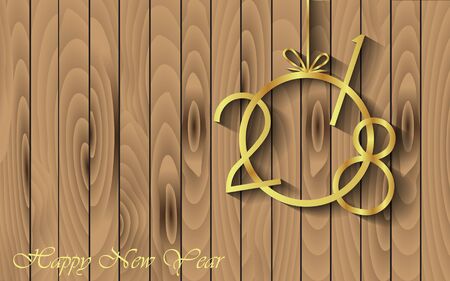 2018 Happy New Year Background for your Seasonal Flayer and Greetings Card.のイラスト素材