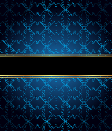 Elegant wallpaper with golden fine decoration and place for your text.  Layout with space for classic invitation, flayer or cards.のイラスト素材