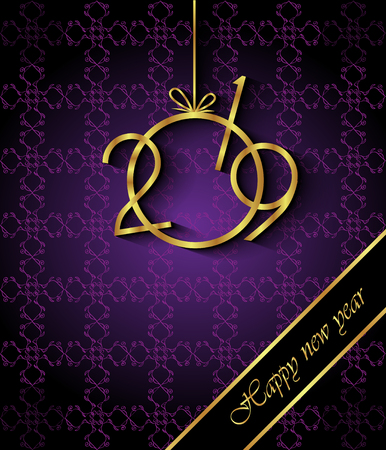 2019 Happy New Year background for your invitations, festive posters, greetings cards.のイラスト素材