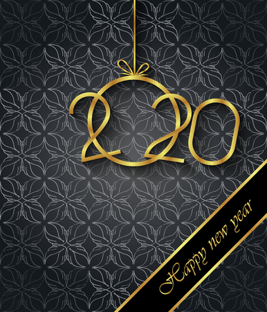 2020 Happy New Year background for your seasonal invitations, festive posters, greetings cards.のイラスト素材
