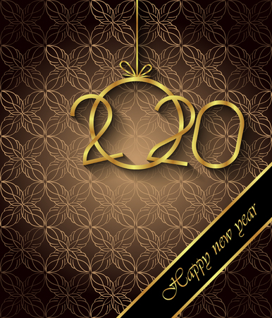 2020 Happy New Year background for your seasonal invitations, festive posters, greetings cards.のイラスト素材