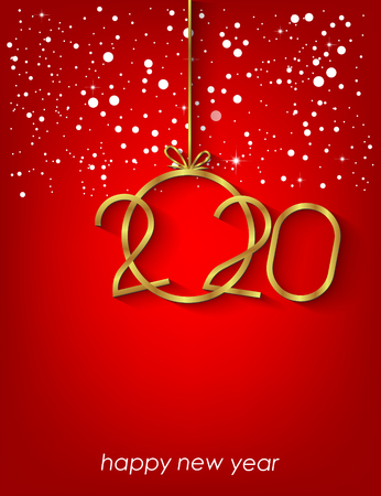 2020 Happy New Year background for your seasonal invitations, festive posters, greetings cards.のイラスト素材