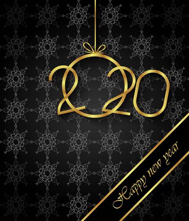2020 Happy New Year background for your seasonal invitations, festive posters, greetings cards.のイラスト素材