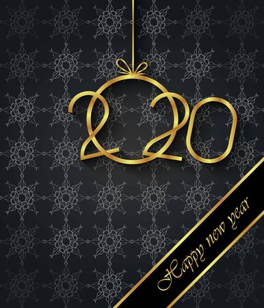 2020 Happy New Year background for your seasonal invitations, festive posters, greetings cards.のイラスト素材