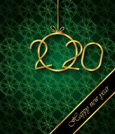 2020 Happy New Year background for your seasonal invitations, festive posters, greetings cards.のイラスト素材