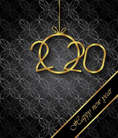 2020 Happy New Year background for your seasonal invitations, festive posters, greetings cards.のイラスト素材