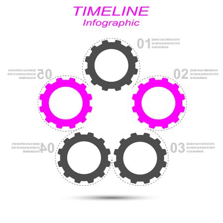 Time line to display your data with Info-graphic elements. Idea to display information, ranking and statistics.のイラスト素材