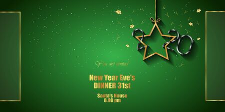2020 Happy New Year background for your seasonal invitations, greetings cards or christmas.のイラスト素材