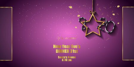 2020 Happy New Year background for your seasonal invitations, greetings cards or christmas.のイラスト素材
