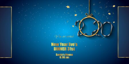 2020 Happy New Year background for your seasonal invitations, greetings cards or christmas.のイラスト素材