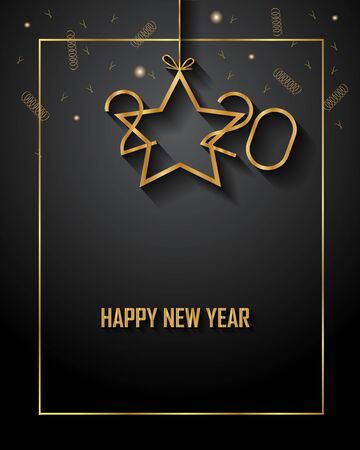 2020 Happy New Year background for your seasonal invitations, greetings cards or christmas.のイラスト素材