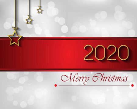2020 Merry Christmas background for your seasonal invitations, festival posters, greetings cards.のイラスト素材