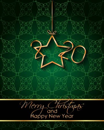 2020 Merry Christmas background for your seasonal invitations, festival posters, greetings cards.のイラスト素材