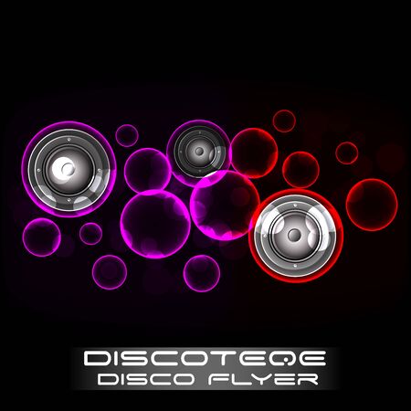Disco Club Flyer Template for your Music Night Event.のイラスト素材