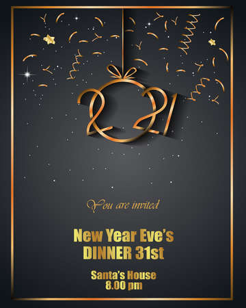 2021 Happy New Year background for your seasonal invitations, festive posters, greetings cards.のイラスト素材