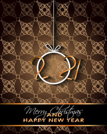 2021 Happy New Year background for your seasonal invitations, festive posters, greetings cards.のイラスト素材