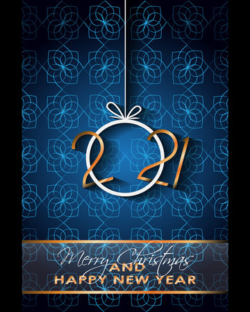 2021 Happy New Year background for your seasonal invitations, festive posters, greetings cards.のイラスト素材