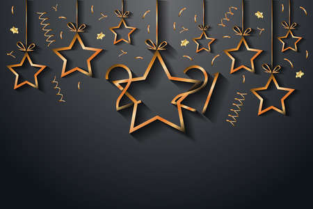 2021 Merry Christmas and Happy New Year background for your seasonal invitations, festive posters, greetings cards.のイラスト素材