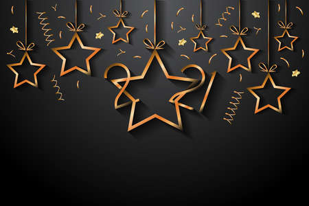 2021 Merry Christmas and Happy New Year background for your seasonal invitations, festive posters, greetings cards.のイラスト素材