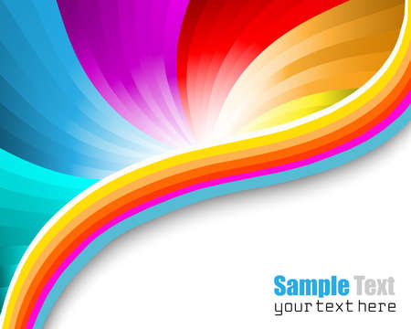 Colorful business card with abstract swirl background.のイラスト素材