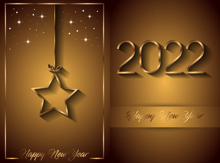 2022 Happy New Year background for your seasonal invitations, festive posters, greetings cards.
