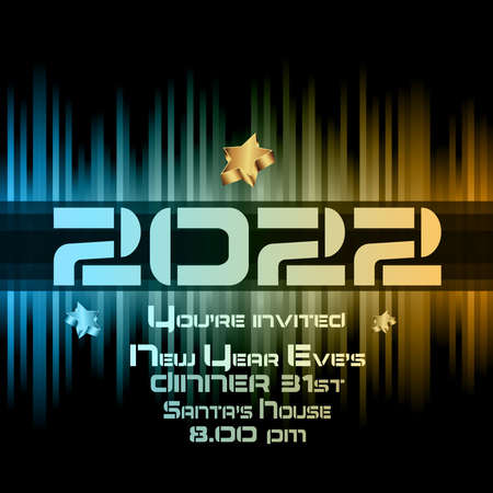 2022 Happy New Year background for your seasonal invitations, festive posters, greetings cards.のイラスト素材