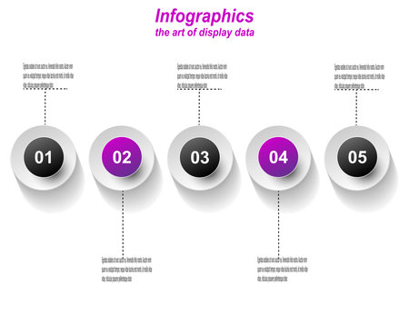 Infographic display  template. Idea to display information, ranking and statistics.のイラスト素材