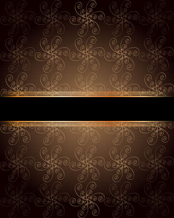 Elegant seamless wallpaper with golden fine decoration and place for your text.のイラスト素材
