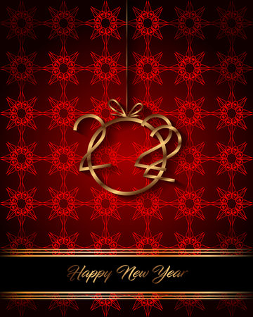 2022 Happy New Year background for your seasonal invitations, festive posters, greetings cards.のイラスト素材
