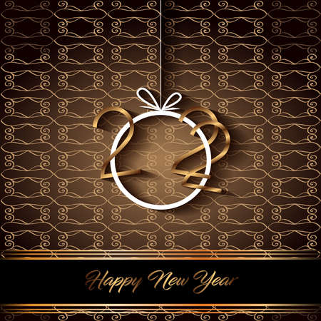 2022 Happy New Year background for your seasonal invitations, festive posters, greetings cards.のイラスト素材