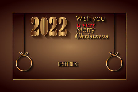 2022 Merry Christmas background for your seasonal invitations, festival posters, greetings cards.のイラスト素材
