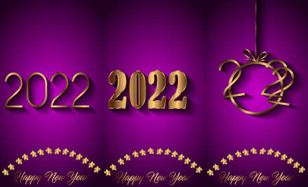 2022 Happy New Year background for your seasonal invitations, festive posters, greetings cards.のイラスト素材