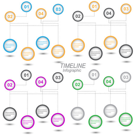 Collection time line to display your data . Idea to display information, ranking and statistics.のイラスト素材
