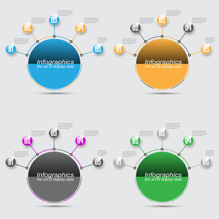 Collection infographic template for modern data visualization and ranking and statistics.のイラスト素材