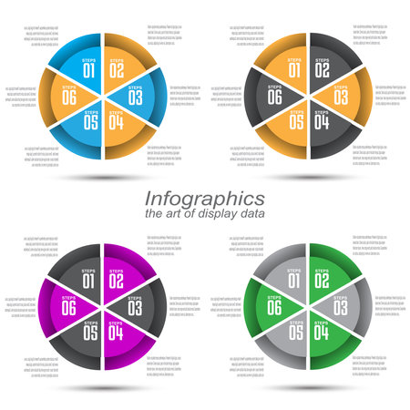Collection infographic template for modern data visualization and ranking and statistics.のイラスト素材
