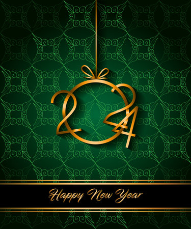 2024 Happy New Year background for your seasonal invitations, festive posters, greetings cards.のイラスト素材