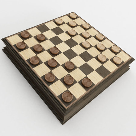 3d rendering of a Checkers Game.