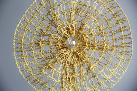 wire ornament with pearlの写真素材