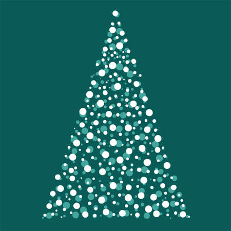 vector stylized image of a christmas treeのイラスト素材