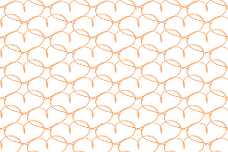 vector line pattern of hand-drawn red hearts